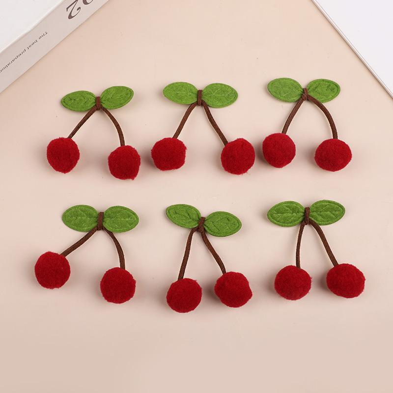 Felt Balls Cherry Garland Kids Girl 1st Birthday Party Banner DIY Fruit Wall Hanging Decoration Christmas Baby Shower Home Decor