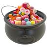 Large 12Inch Black Cauldron Kettle Bucket Witches Sweets Candy Bowl for Halloween Trick or Treating Party Decoration