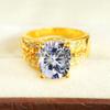 Moissanite Oval Cut With 925 Sterling Silver Gold Plated Ring For Men's #B289 JL375681943448