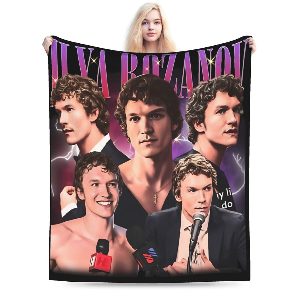 Ilya Heated Rivalry Blankets Flannel Decoration Multifunction Warm Throw Blankets for Home Couch Quilt