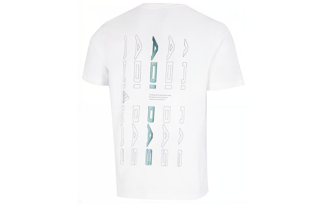 adidas T Shirts Men's White Crew Neck Moderate Straight Fit HM2979