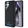 Mercedes Case Leather Contrasted Blue    Horizontal Curve Magsafe For Samsung Galaxy S25 Ultra Black