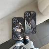 Cartoon Anime A-AlbedoS Leather Phone Case For IPhone 16 15 14 13 12 11 Pro Max Plus Shockproof Cover