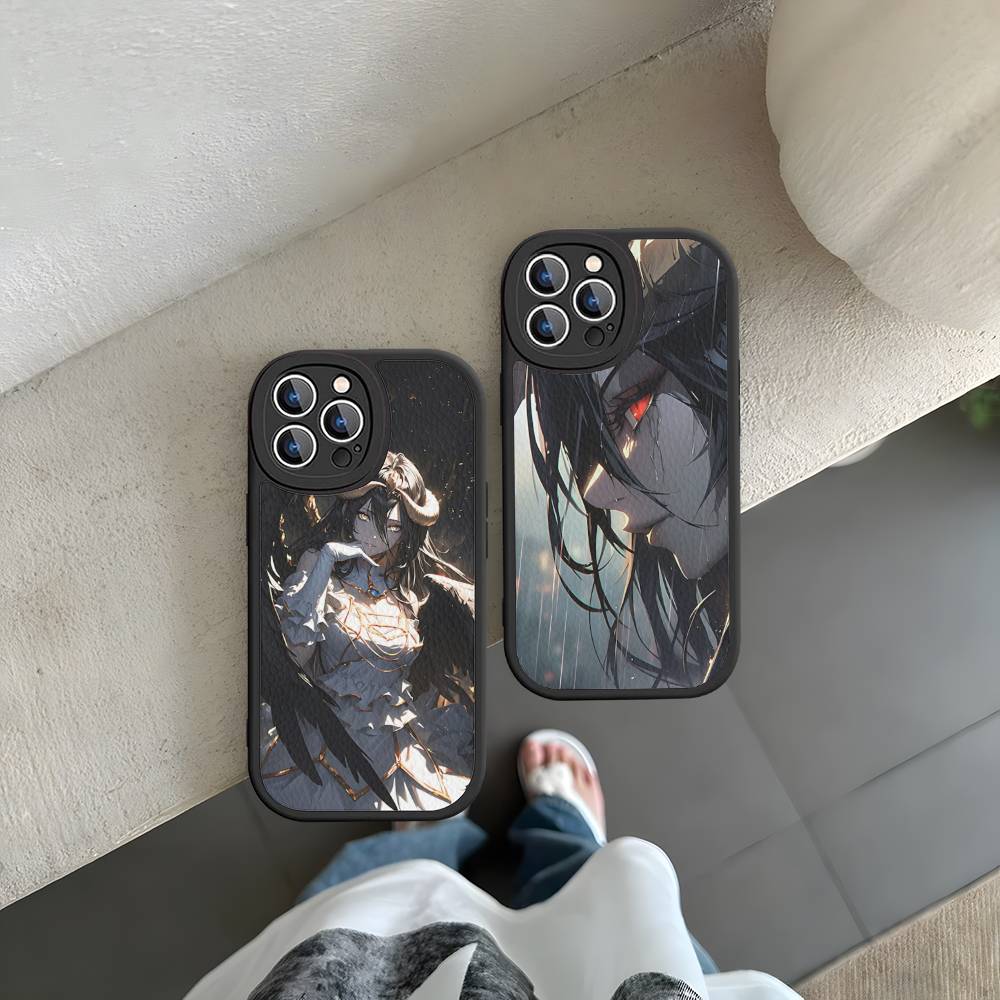 Cartoon Anime A-AlbedoS Leather Phone Case For IPhone 16 15 14 13 12 11 Pro Max Plus Shockproof Cover