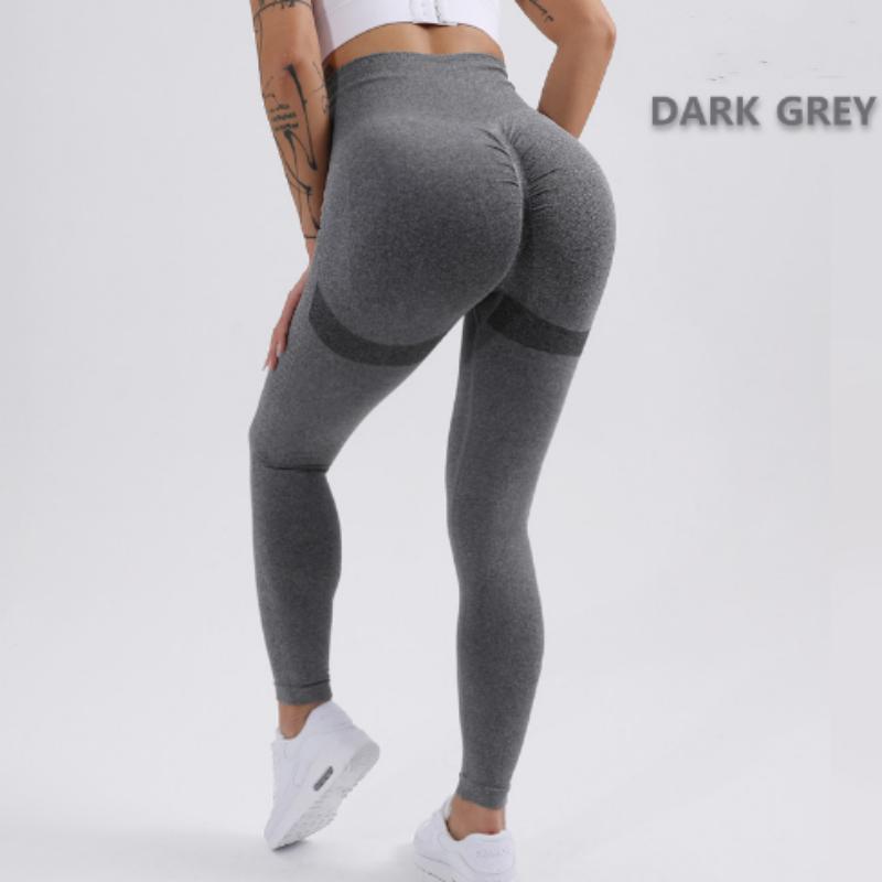 Leggings da yoga fitness da donna a 9 colori, a vita alta, push-up, pantaloni da yoga aderenti senza cuciture per lo sport da donna