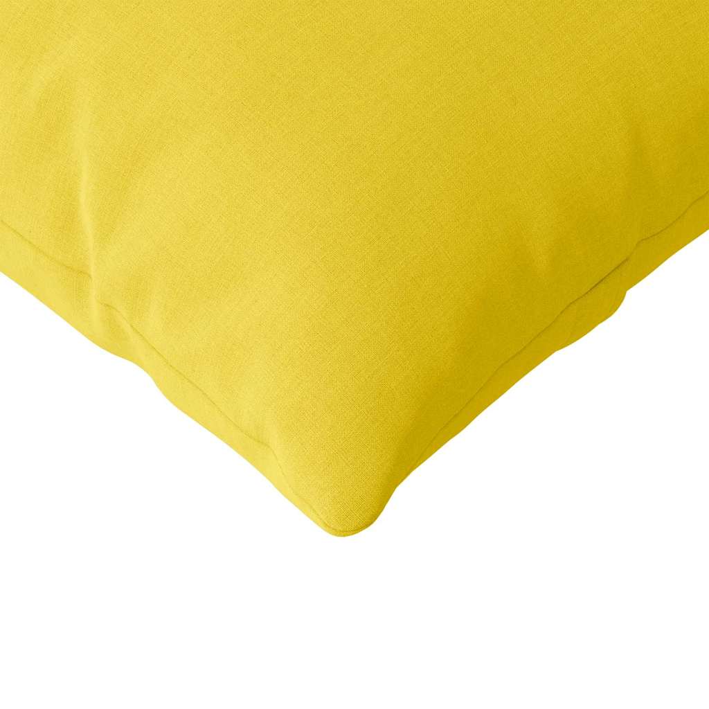 Sofa Cushions 2 Pcs Light Yellow 120 X 40 Cm Fabric