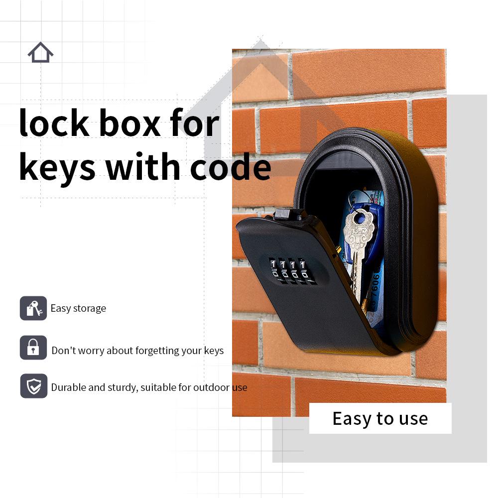 All-Plastic Combination Key Box: Decorative Key Storage Solution