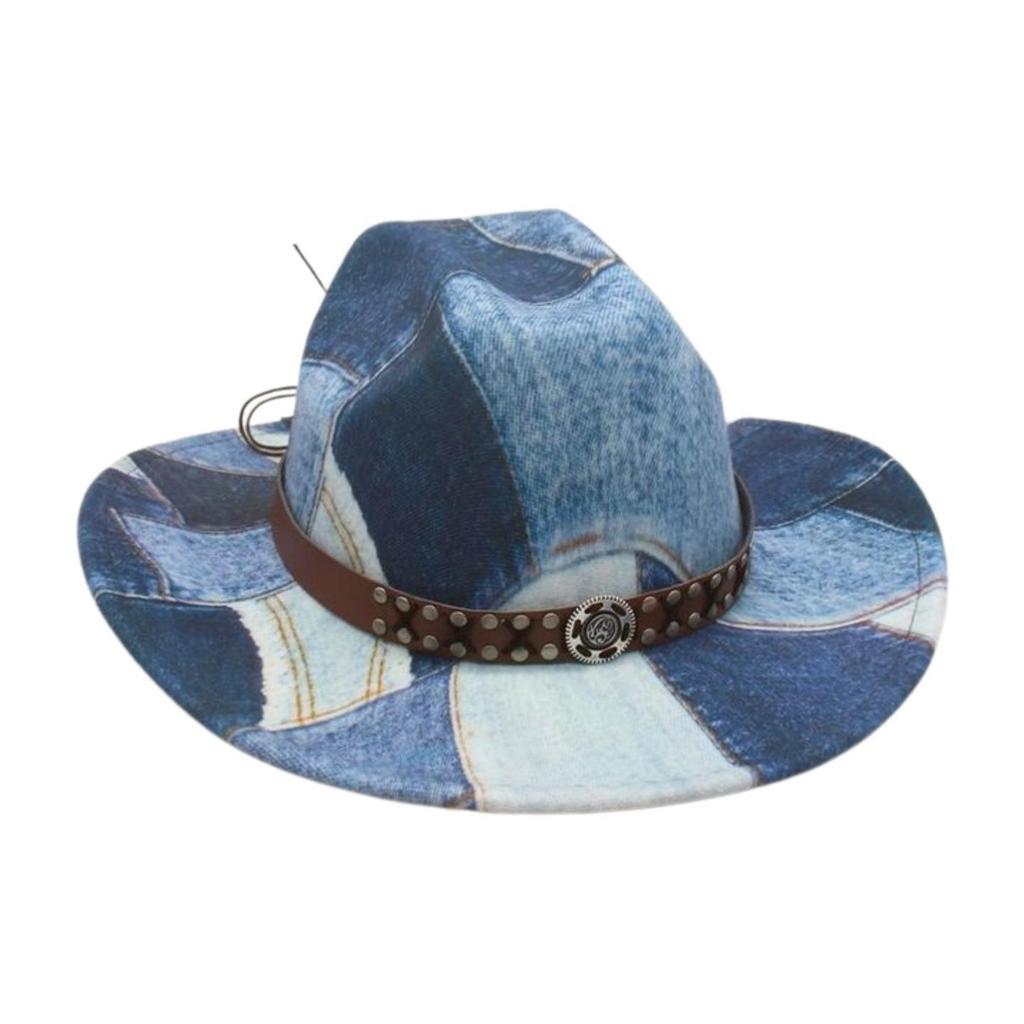 Fashion Design Sense, Color Matching, Old Jazz Hat, Retro Western Cowboy Top Hat, Stage Catwalk Concave Stage Hat