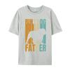 Retro Bulldog Father Cool Dog Dad Tshirt Unisexs Cotton Top Tee Fitting Oversized Tshirt Top Anime T Shirts