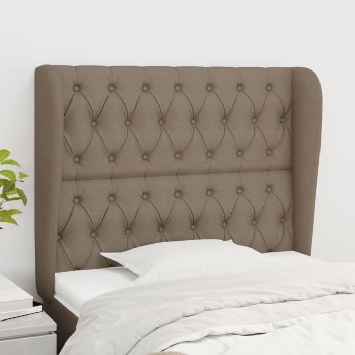 VidaXL Headboard with Ears Taupe 93x23x118-128 Cm Fabric3118278