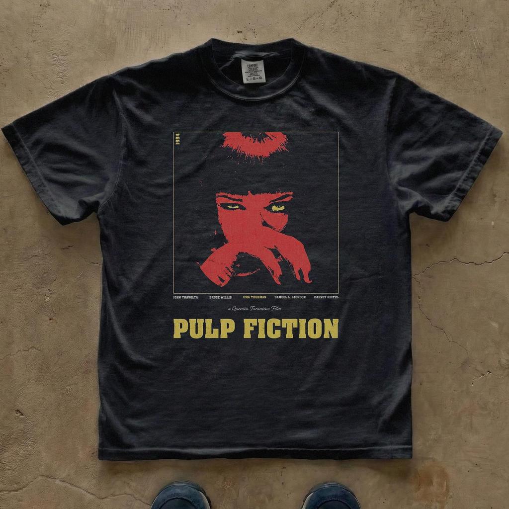 Pulp Fiction Tribute T-Shirt | Quentin Tarantino Uma Thurman | Vintage Tee Comfort Colors