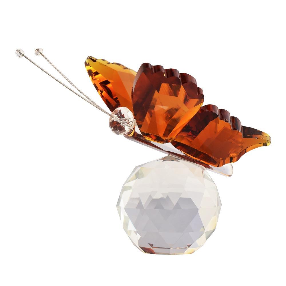 Multicolored 3D Sparkling Butterfly Sculpture Prismatic Butterfly Ornament For Desk Shelf Decor