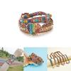Three Layer Winding Leather Beaded Bracelet With Agate Stones For Women Gift