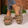 Fashion 2025 Summer Beach Vacation Casual Flat Rubber Sole Women's Sandals and Slippers
