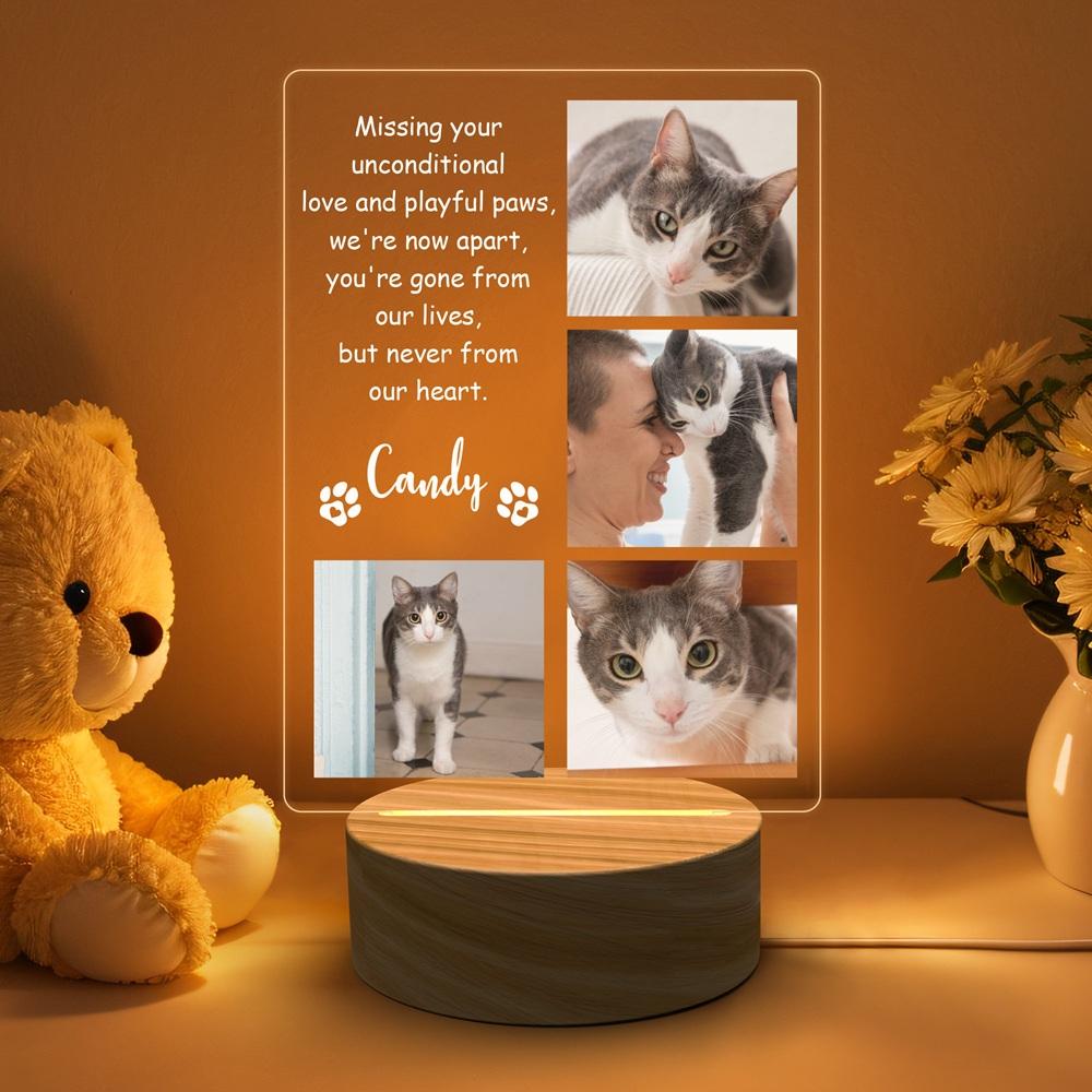 

Custom Multi-Photo Heartfelt Memorial Gift to Treasure Your Dog Personalized Acrylic Photo Frame Keepsake Pet Sign Picture Frame 3 colors base