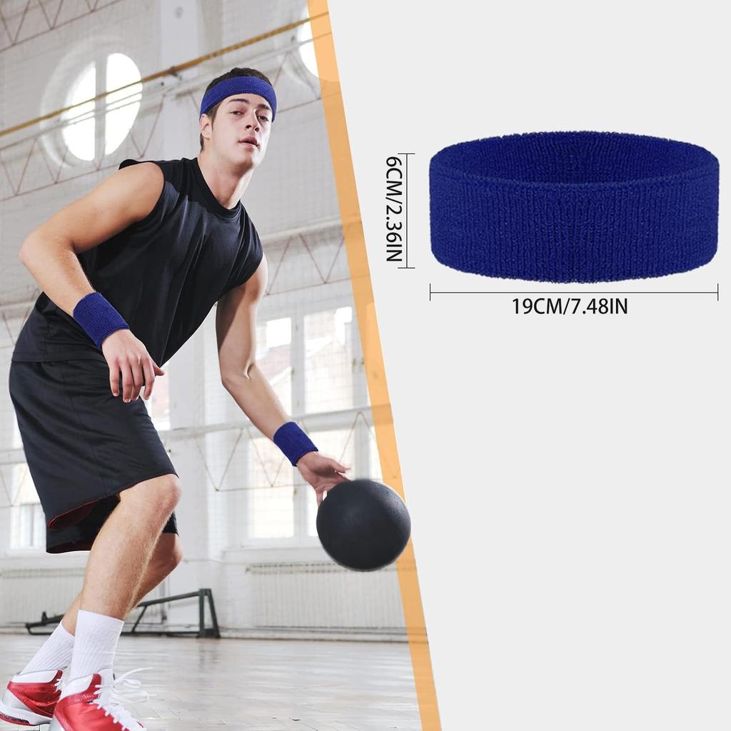 Basketball Sports Headband, Sweat-absorbing Elastic Cotton Headband, Women's Hair Accessories, Solid Color Headband, Cotton Headscarf.