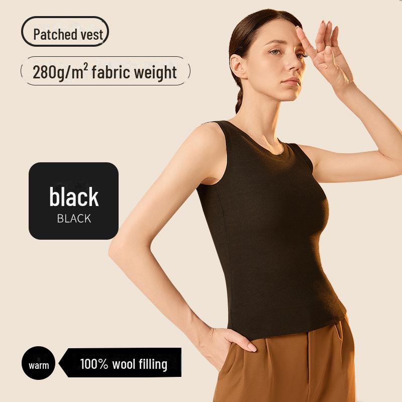 Unisex bezszwowa, wypełniona wełną, antybakteryjna, ciepła kamizelka na jesień/zimę