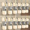 1/5/10PCS Windproof Stainless Steel Pants Clip with Hook Home Storage Rack  for Household