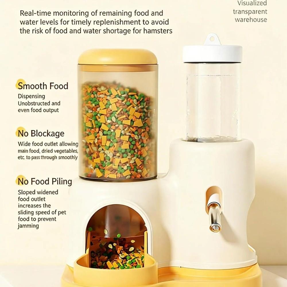 Abnehmbare Basis Hamster-Futter Napf Auslaufsicher Haustier Wasserflasche Automatischer Futterspender Für Innenbereich