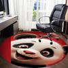 1 Stück Panda Lächeln Büro Runder Teppich, Matte Geeignet für Büro, Unter Bürostühlen Schlafzimmer Wohnzimmer Heimdekoration, Zimmerdeko