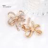Metal Badge Pin Sparkling Rhinstone Bow Brooch, Retro Alloy Lapel Pin, Bag Decoration Brooch Women Jewelry Accessories for Suit Dress Coat Scarf
