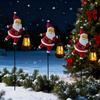 Christmas Solar Garden Light for Outdoor Waterproof Snowman/Santa Claus Landscape Pathway Stake Light for Yard Lawn Walkway Patio Decor