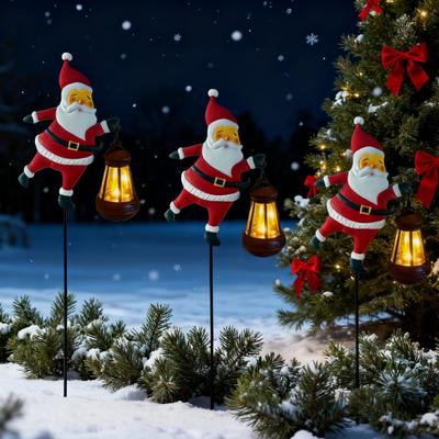 Christmas Solar Garden Light for Outdoor Waterproof Snowman/Santa Claus Landscape Pathway Stake Light for Yard Lawn Walkway Patio Decor