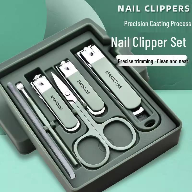 Nail Clipper Set: Home Use Clipper, Anti-Splatter Clippers, Angled Scissors, Foot Care Tools
