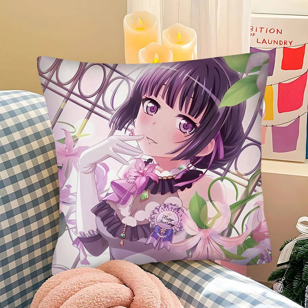 pc BanG Dream Shirokane Rinko Pillow Case Fashion Square Pillowcase Bedroom Sofa Room Ins Decoration Leisure