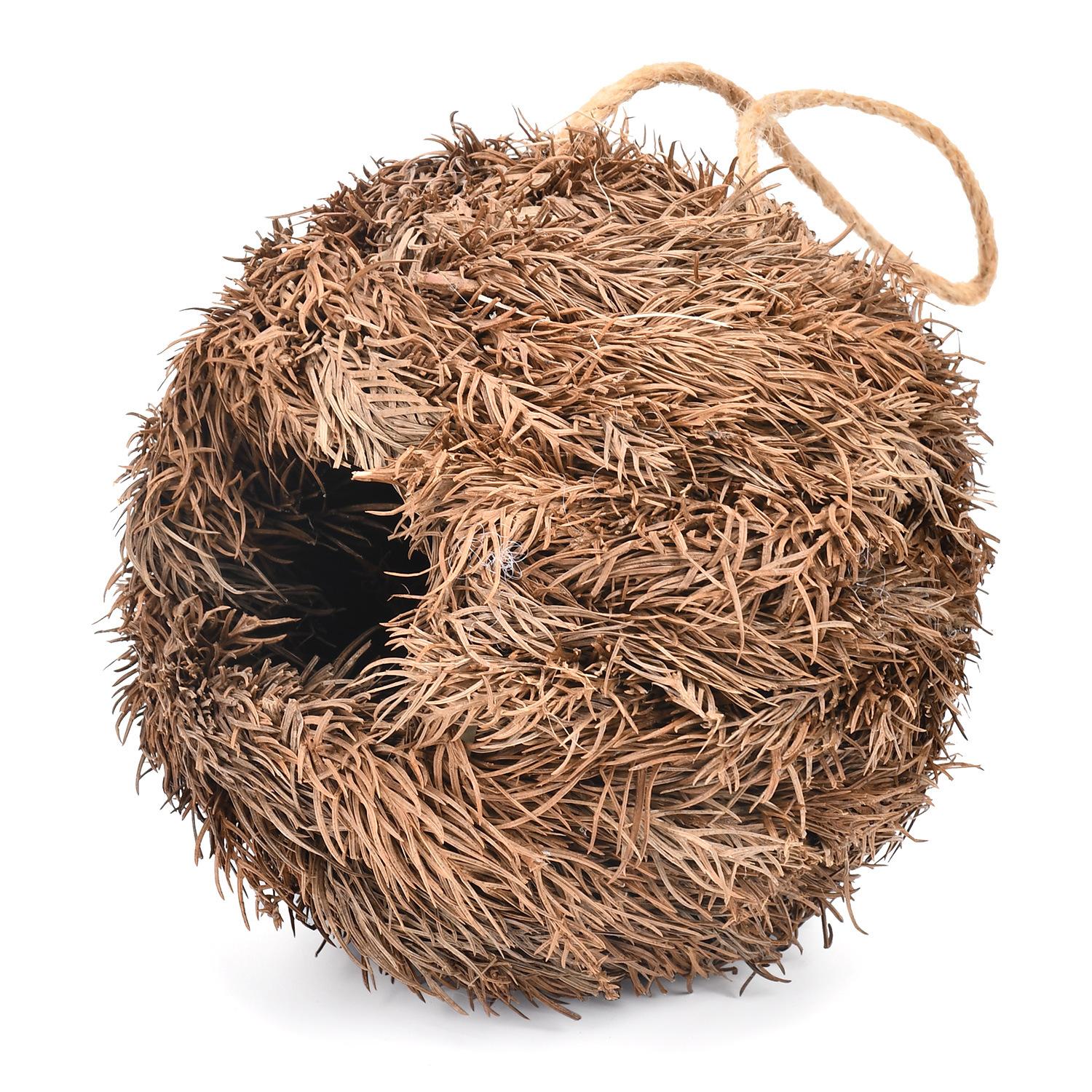 

Pet Bird s Nest, Creative Hand-woven Bird Cage Garden Decoration Aviary Ecological Bird House