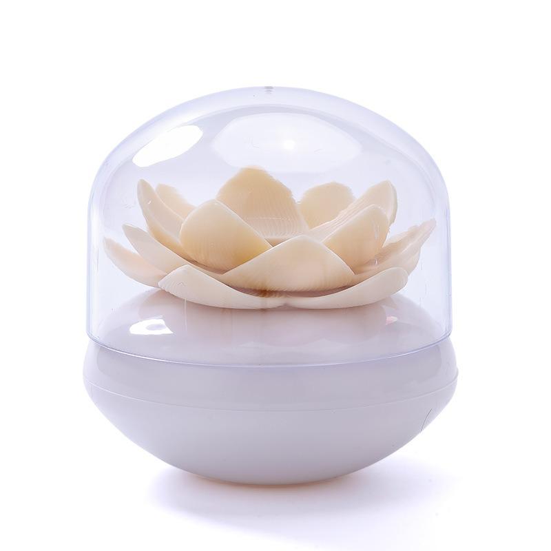 Exquisite Lotus-shaped Cotton Swab Box, Portable Cotton Swab Holder, Toothpick Storage, Covered Cotton Swab Seat