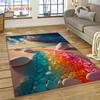 2025 New Style Colorful Pebble Rainbow Road Beach Stone Scenery Carpet Rug for Living Room Bedroom Home Sofa,Non-slip Floor Mat