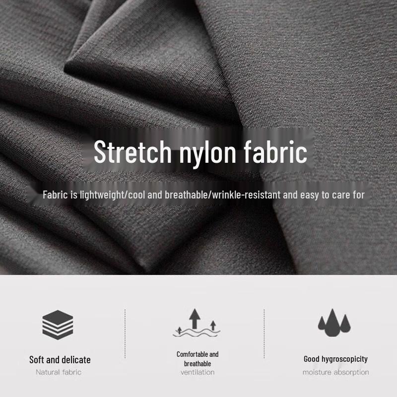 TRIES Men's Spring/Summer Solid Color Elastic Waist Jogger Pants