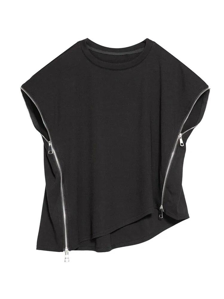 Xitao Tricou asimetric solid la modă pentru femei WLD11216