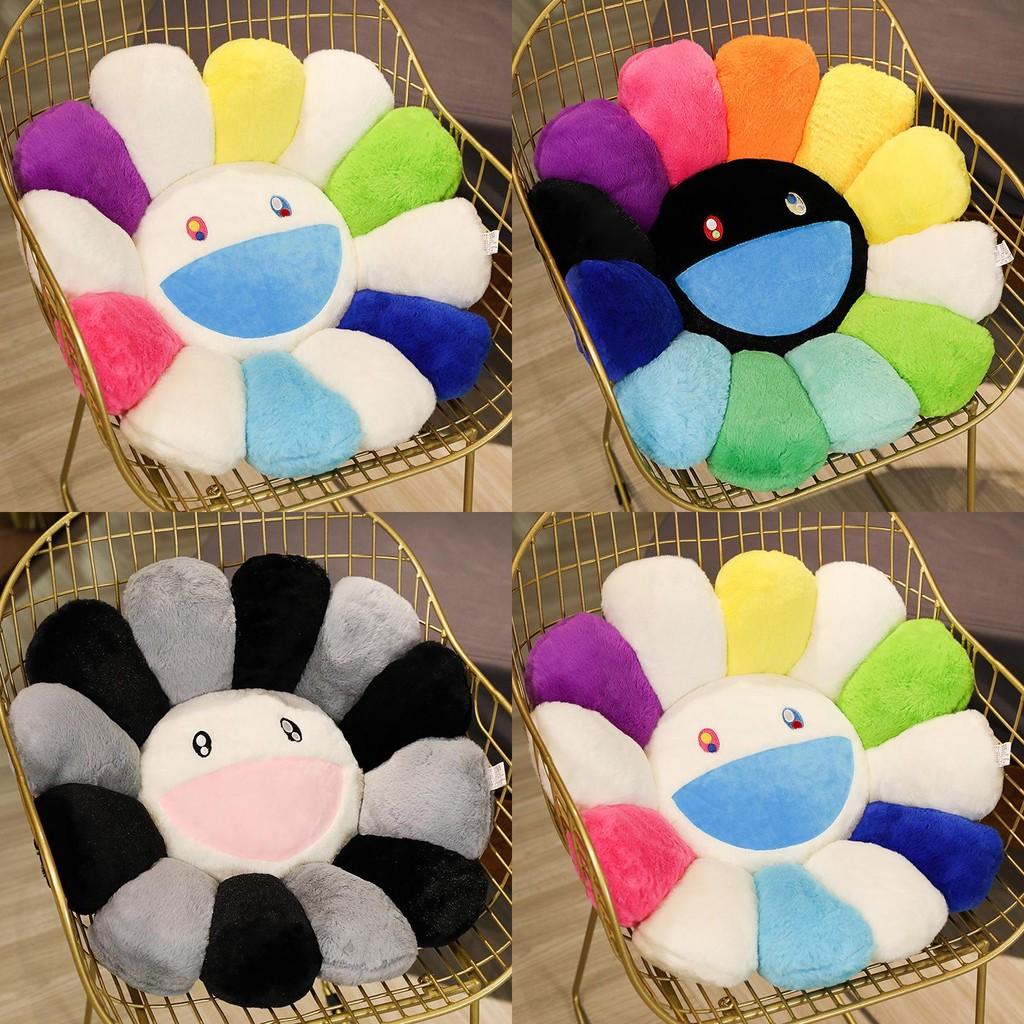 Colorful Takashi Murakami Rainbow Flower Pillow Plush Soft Toy For Kids And Collectors