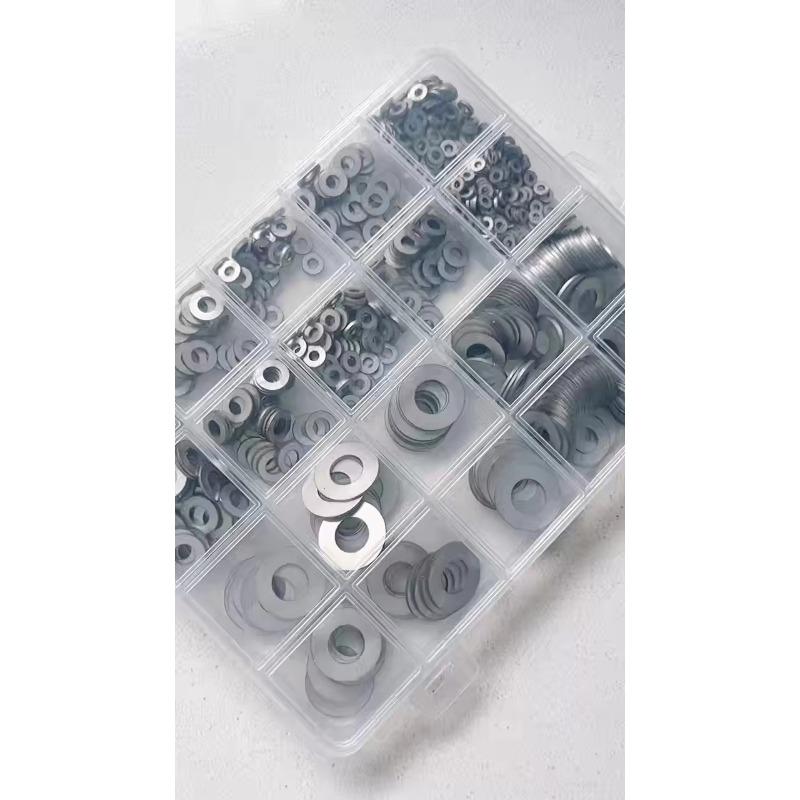 80-360pcs 304 Stainless Steel Flat Washer Cross-border Box Gasket M2-M122026