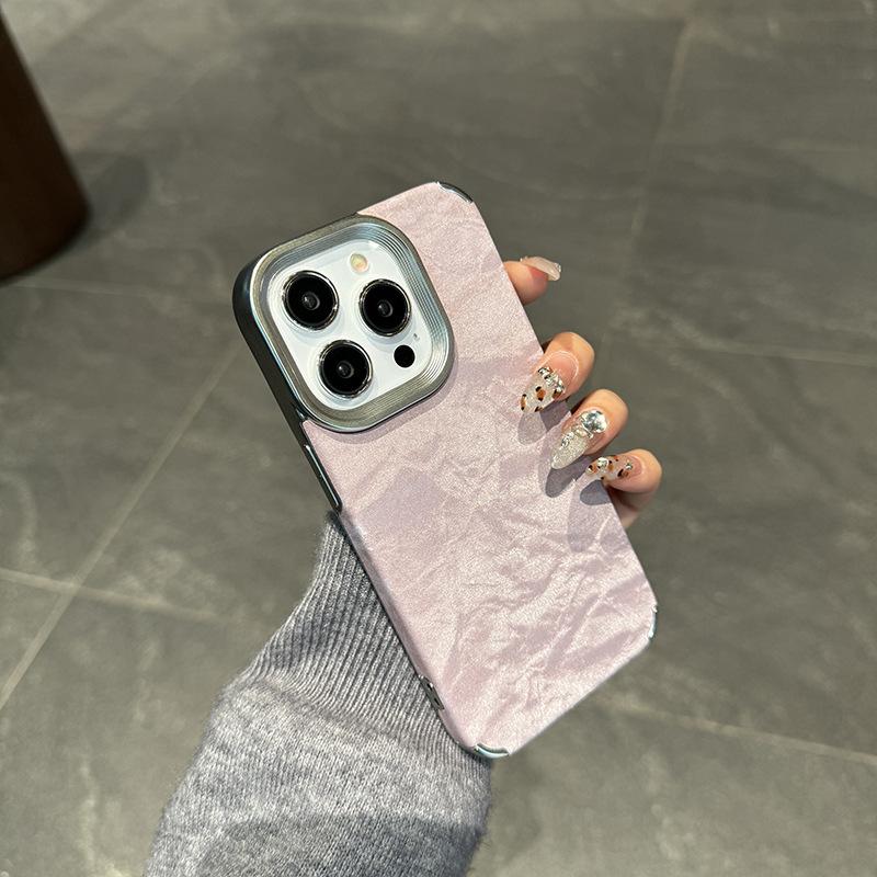 Applicable to iPhone11 simple, large hole electroplating, snow-capped mobile phone case Apple 11 magnetic mobile phone case