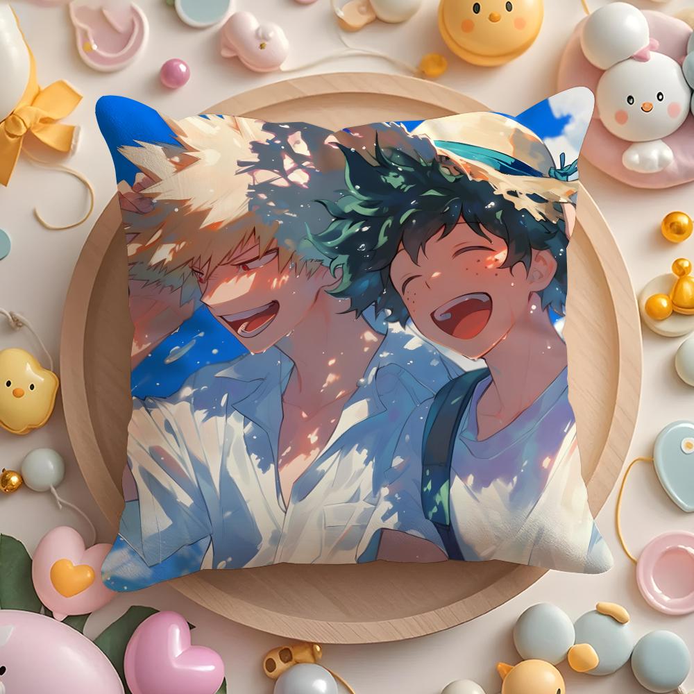 My H-Hero A-AcademiaS Cushion Cover Home & Car Multi-Scene Pillow Cover - Reversible, Soft & Durable for Daily Use
