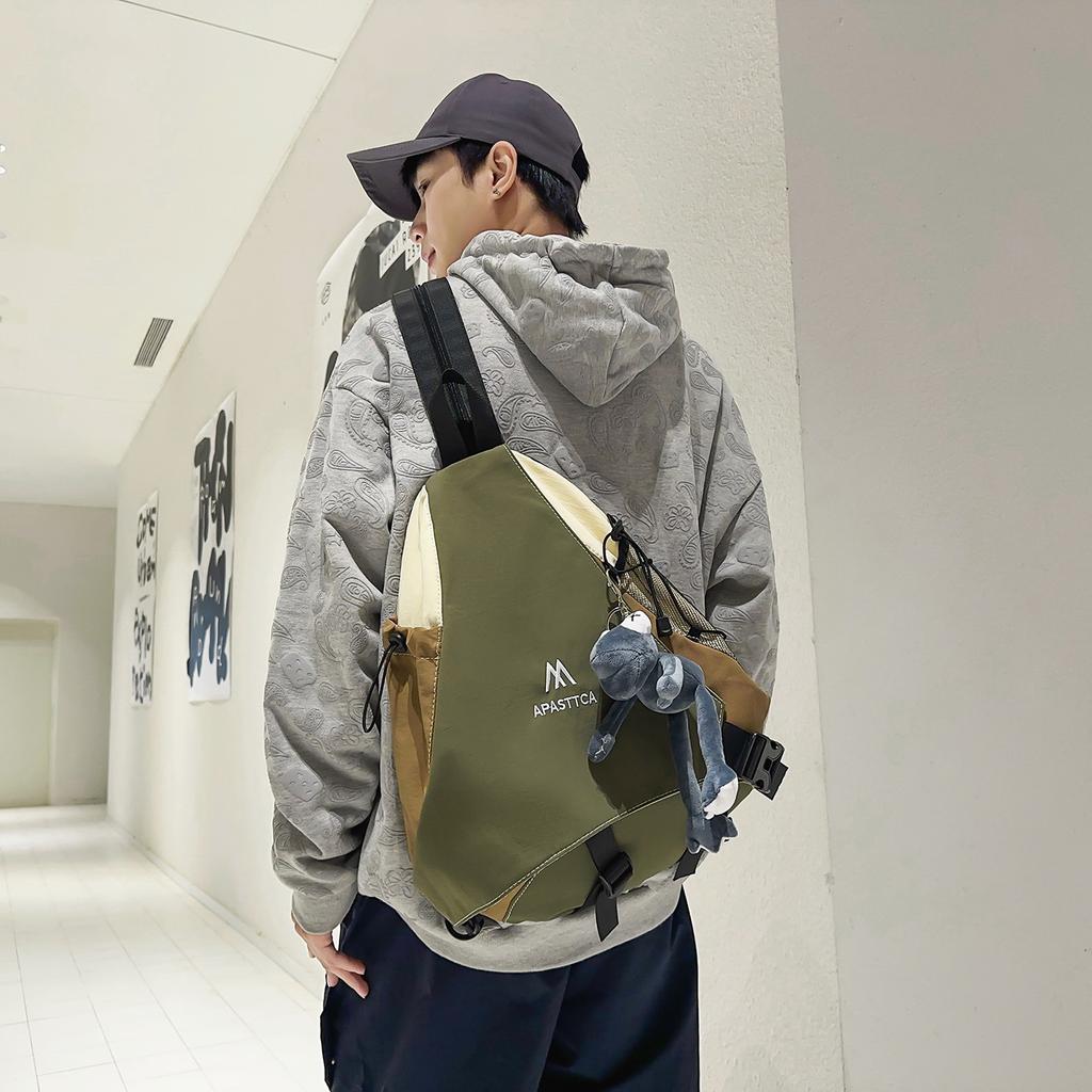 Functional Tide Brand Messenger Bag, Boys Outdoor Commuting Cycling, Bow And Arrow Bag, Hiking Bag, Large-Capacity Shoulder Backpack.