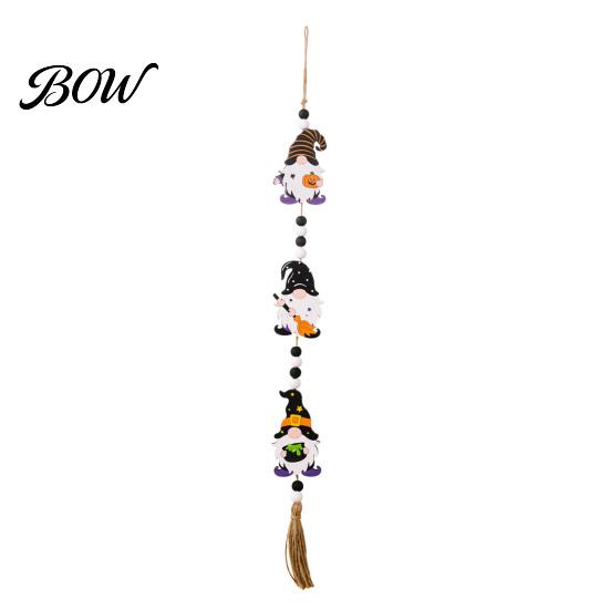 Spooky Porch Sign for Home Halloween Beaded Hanging Sign, Witch Pumpkin Bat Pendant Garland Door Handle Decoration Door, Festive Party Decor