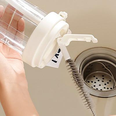 1pcs Bendable Bottle Cleaner Brush Set Hard Bristles Hangable Drinking Straw Cleaning Brush Various Sizes with Storage Ring