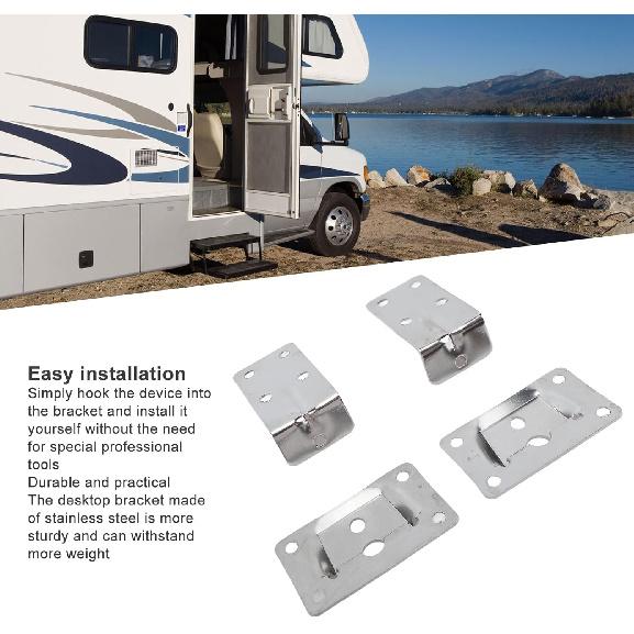 1 Pair Removable Table Bracket Stainless Steel 304 Boat Table Brackets Desktop Removable Table Bracket Replacement for RV Yacht Ship Household