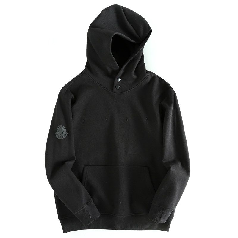 So Comfortable! Island Soft Comfortable Pure Color Hooded Sweatshirt Men s Export Men s Clothing Fall and Winter Casual Pullover Sweatshirt Black 3XL