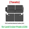 High-quality TPE Car Floor and Trunk Mats for Land Cruiser LC250 Prado 250 2024 2025, Waterproof and Easy To Clean