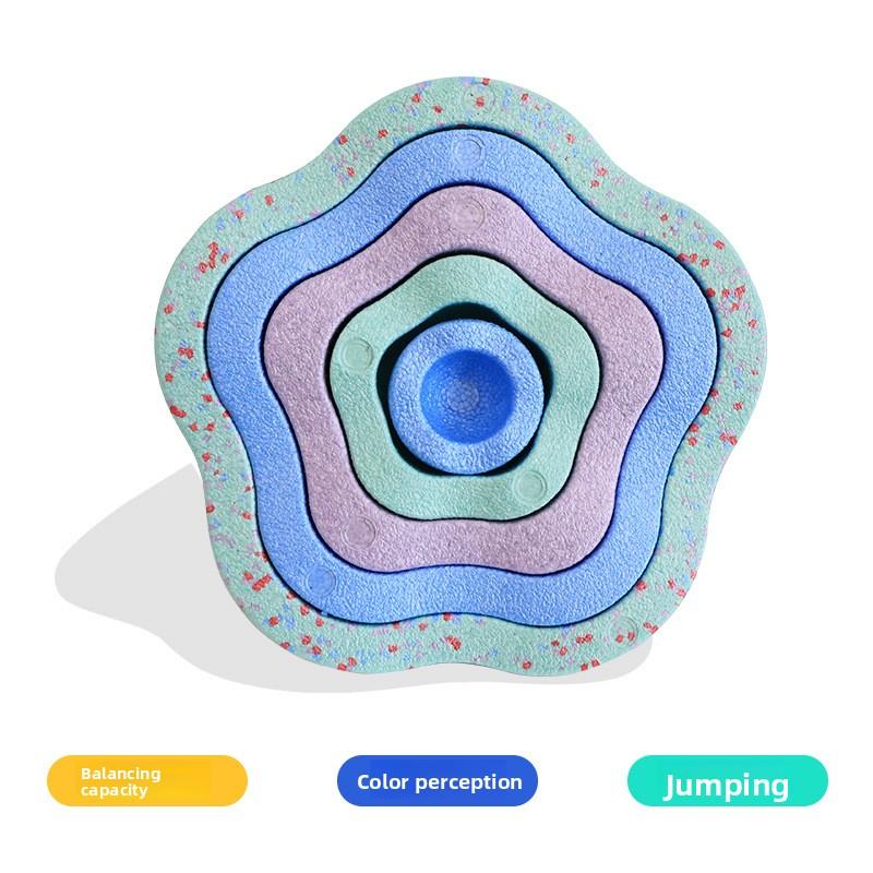 Kids Balance Stepping Stones Sensory Toys for Toddlers, EPP Rainbow River Stones Set for Early Education and Balance Training