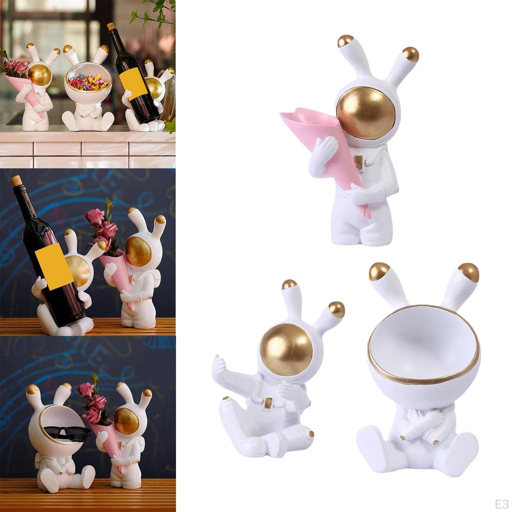 Statue Bunny Figurine Animal Sculpture Resin Craft for Entryway Dining Room Shop