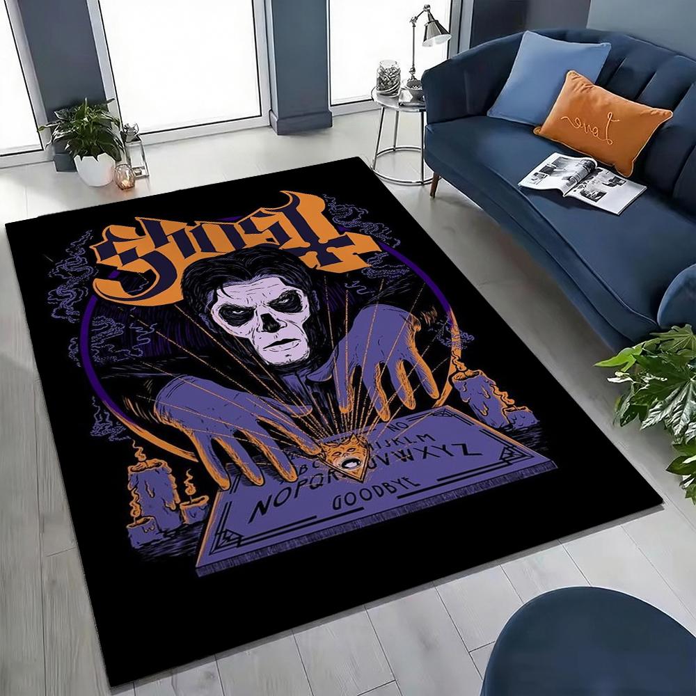 Dark Gothic Skeleton Bishop Rectangular Rug Soft Nonslip Carpet For Hallway Doorway Kitchen Home Decor Great Holiday Gift