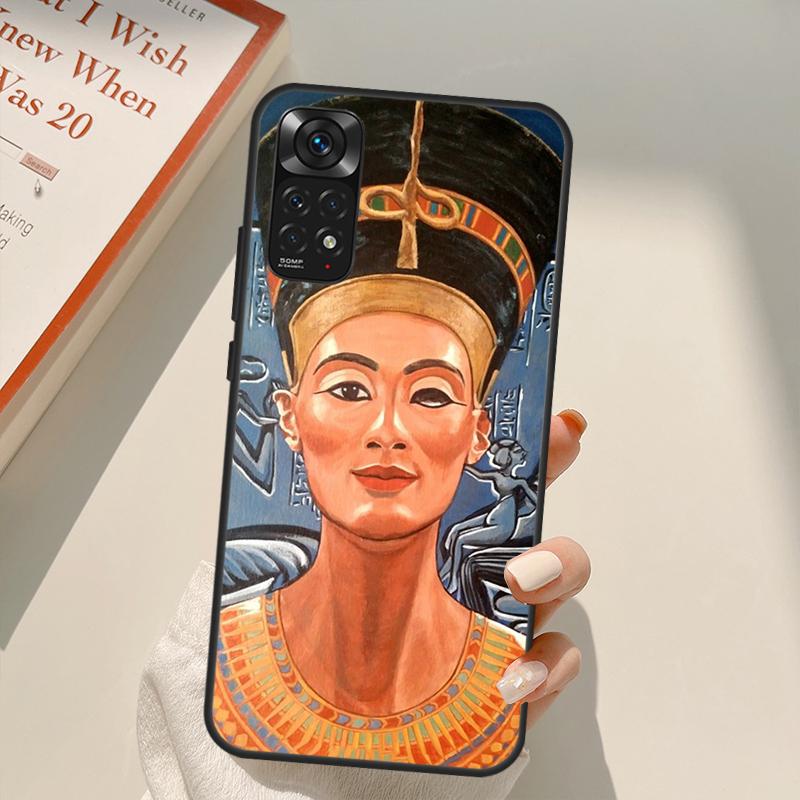 Egypt Nefertiti Ankh For Redmi 10A 10C 9A 9C 9T K40 K50 Gaming Phone Case For Redmi Note 11S 10S 9S 9 10 11 Pro