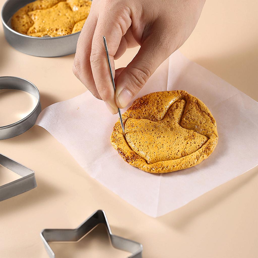 Stainless Steel Fondant Mold Cookie Stamper Korean Dalgona Candy Cookie Making Cutter Molds for Cookies Biscuit Pastry Dough