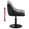 Dining Room Chairs 6 Pcs Swivel Black Velvet